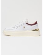 Tommy Hilfiger Кожени спортни обувки Shiny с платформа - Златист/Бордо/Бял