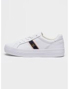 Tommy Hilfiger Кожени спортни обувки Vulc Webbing с лого - Бял/Тъмносин