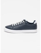 Tommy Hilfiger Кожени тренировъчни обувки Icon Court с лого - Тъмносин