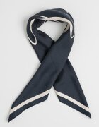 Tommy Hilfiger Квадратен копринен шал с конограми Бял/Черен