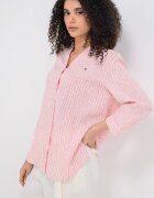 Tommy Hilfiger Ленена риза на райе Червен/Мръснобял