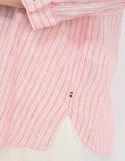 Tommy Hilfiger Ленена риза на райе Червен/Мръснобял