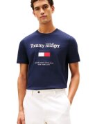 Tommy Hilfiger Мъжка тениска TOMMY EMBRO FLAG TEE - Памук -