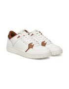 Tommy Hilfiger Мъжки кецове от естествена кожа - Бял/Кафяв