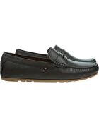 Tommy Hilfiger Мъжки мокасини - Corporate Hilfiger Leather Driver - Естествена кожа - Черен - Черен