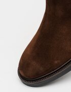 Tommy Hilfiger Олекотени велурени боти Chelsea Черен/Кафяв