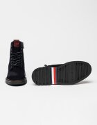 Tommy Hilfiger Олекотени велурени боти с връзки Ултрамарин синьо