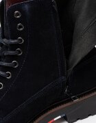 Tommy Hilfiger Олекотени велурени боти с връзки Ултрамарин синьо