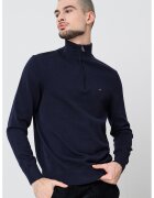 Tommy Hilfiger Памучен пуловер с къс цип