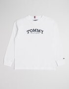 Tommy Hilfiger Памучна блуза с лого Бял