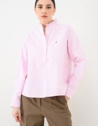 Tommy Hilfiger Памучна блуза-туника с райе Бял/Бледо розово