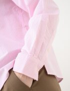 Tommy Hilfiger Памучна блуза-туника с райе Бял/Бледо розово