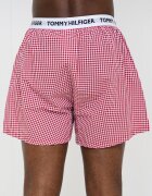 Tommy Hilfiger Памучна къса пижама с лого Бял/Тъмночервен/Кралско Синьо