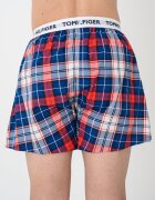 Tommy Hilfiger Памучна къса пижама с лого Червен/Тъмносин