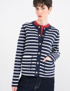 Tommy Hilfiger Памучна жилетка с копчета Тъмносин