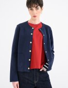 Tommy Hilfiger Памучна жилетка с копчета Тъмносин