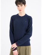 Tommy Hilfiger Плетен пуловер от органичен памук - Тъмносин