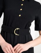 Tommy Hilfiger Плисирана рокля с копчета Черен
