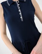 Tommy Hilfiger Плисирана рокля с яка Тъмносин