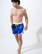 Tommy Hilfiger Плувни шорти с бродирано лого Арктическо бяло/Избелял флот