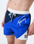 Tommy Hilfiger Плувни шорти с бродирано лого Арктическо бяло/Избелял флот