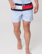 Tommy Hilfiger Плувни шорти с лого и връзка Червен/Пастелносин/Черен