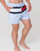 Tommy Hilfiger Плувни шорти с лого и връзка Червен/Пастелносин/Черен