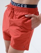 Tommy Hilfiger Плувни шорти с лого на талията Маково червено