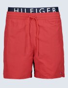 Tommy Hilfiger Плувни шорти с лого на талията Маково червено