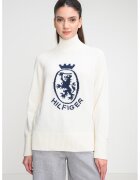 Tommy Hilfiger Поло с принт - Мръснобял/Тъмносин