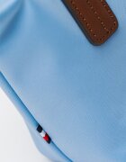 Tommy Hilfiger Ръчна платнена чанта Popette Micro с презрамка Пастелносин/Кафяв