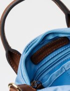 Tommy Hilfiger Ръчна платнена чанта Popette Micro с презрамка Пастелносин/Кафяв
