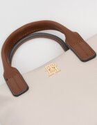 Tommy Hilfiger Ръчна платнена чанта Popette Micro с презрамка Слонова кост/Кафяв