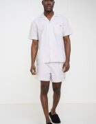 Tommy Hilfiger Раирана къса пижама с регулируема талия Бял/Синапено жълто
