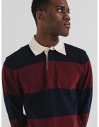 Tommy Hilfiger Раирана памучна блуза - Бордо/Ултрамарин синьо
