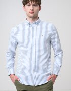 Tommy Hilfiger Раирана риза с класическа яка Бял/Небесносин