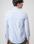 Tommy Hilfiger Раирана риза с класическа яка Бял/Небесносин