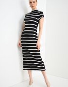 Tommy Hilfiger Раирана рокля Бял/Черен