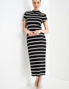 Tommy Hilfiger Раирана рокля Бял/Черен