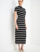 Tommy Hilfiger Раирана рокля Бял/Черен