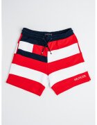 Tommy Hilfiger Раирани къси бермуди - Червен/Бял/Ултрамарин синьо