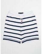 Tommy Hilfiger Раирани памучни шорти - Бял/Тъмносин