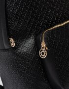 Tommy Hilfiger Раница от еко кожа с релефен монограм Черен