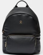 Tommy Hilfiger Раница от еко кожа с външен джоб Черен