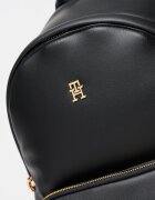 Tommy Hilfiger Раница от еко кожа с външен джоб Черен