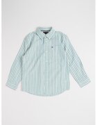 Tommy Hilfiger Риза Ithaca с памук - Бял/Ментово зелено