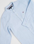 Tommy Hilfiger Риза от памук с малко лого Светлосин
