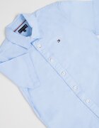 Tommy Hilfiger Риза с къси ръкави и лого Пастелносин