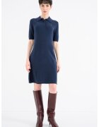 Tommy Hilfiger Рокля-тениска с вълна - Тъмносин