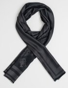 Tommy Hilfiger Шал с модал и вълна с шарка на монограм Черен